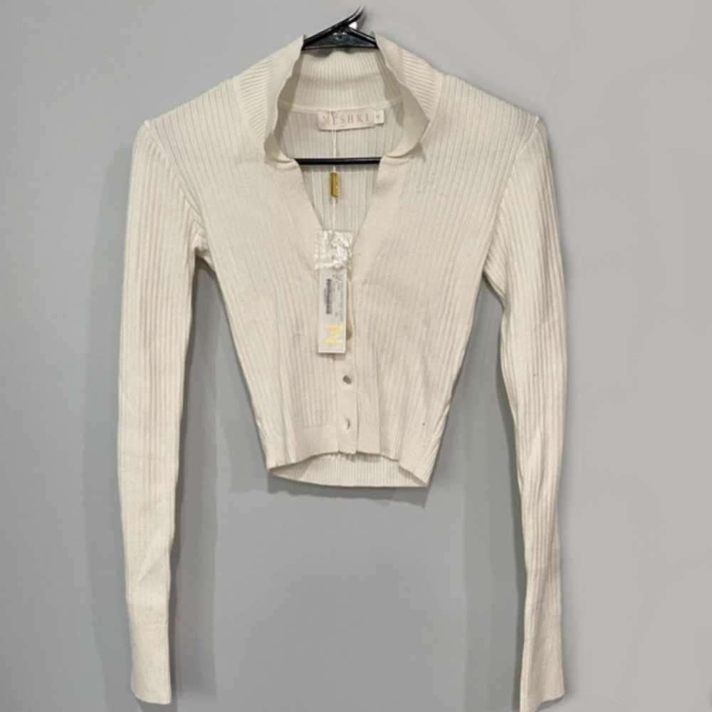 Meshki White Cardigan